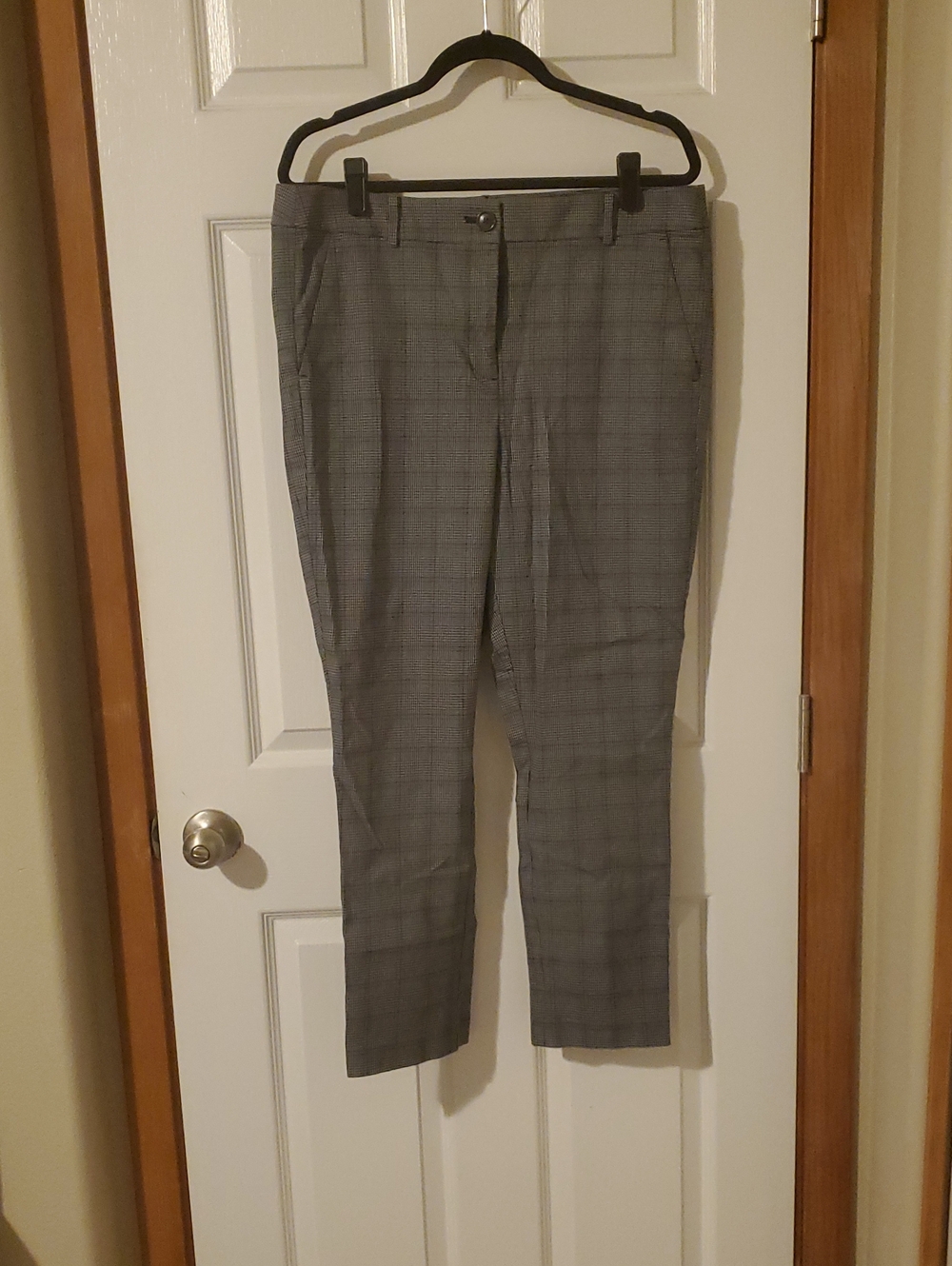 Loft Outlet Gray/teal/brown Plaid Dress Pants